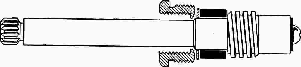 Hot And Cold Tub Stem Assembly For Crane Repcal