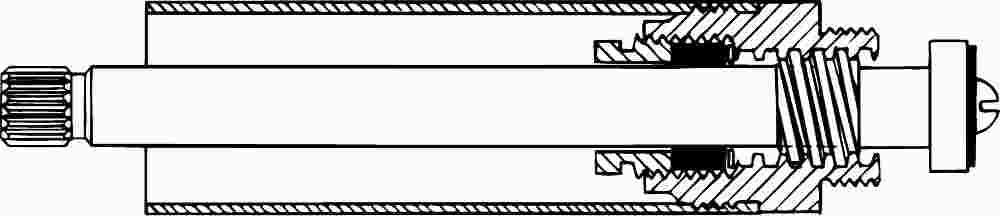 Cold Tub Stem Assembly With Sleeve For Eljer
