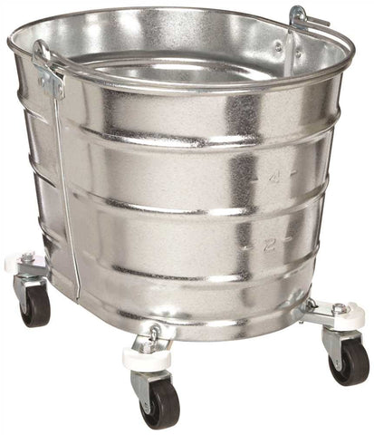 Bucket On Wheels Galvanized, 26 Qt