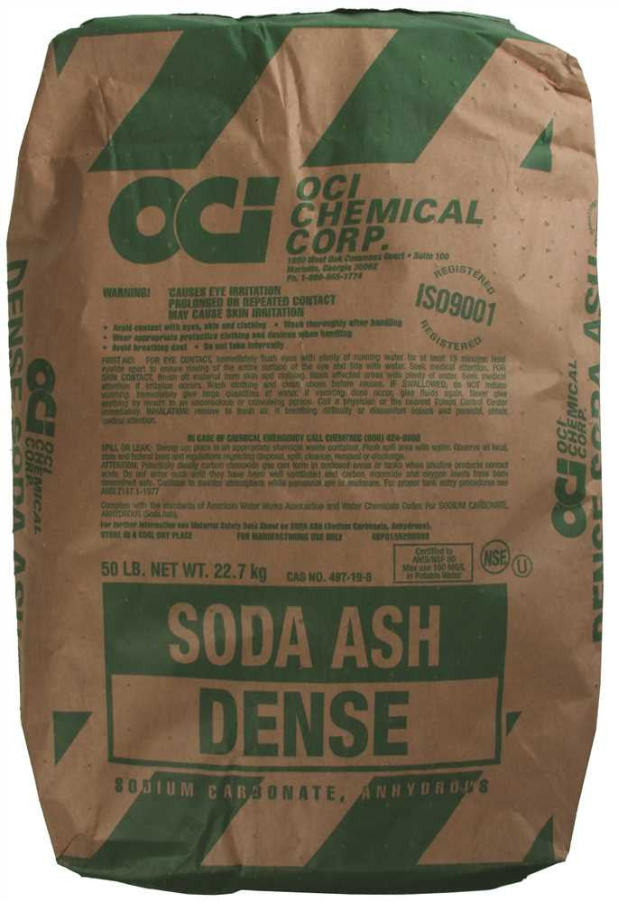 Soda Ash Sodium Carbonate, 50 Lb. Bag