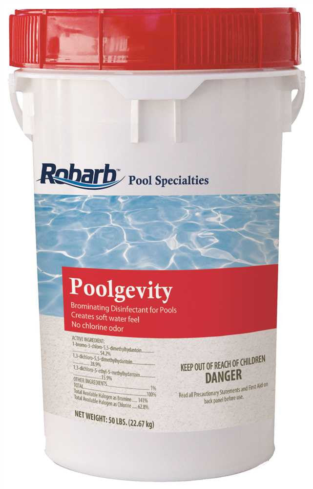 Robarb&trade; Poolgevity Bromine Disinfectant, 50-lb. Pail