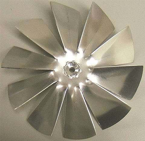 Aluminum Fan Blades 4-1-2 In. Diameter 10 Blades 3-16 In. Shaft Cw