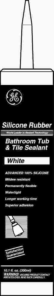 Ge&reg; Silicone I Bathroom Caulk, 9.8 Oz. Cartridge, White