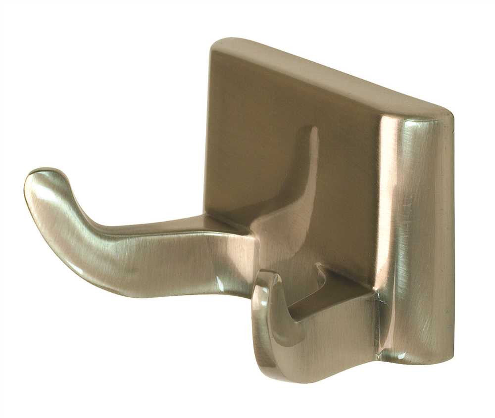 Proplus Robe Hook Double Brushed Nickel Concealed Screw