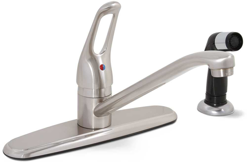 Bayview Kitchen Faucet Loop Handle Lead Free Brushed Nickel With Spray