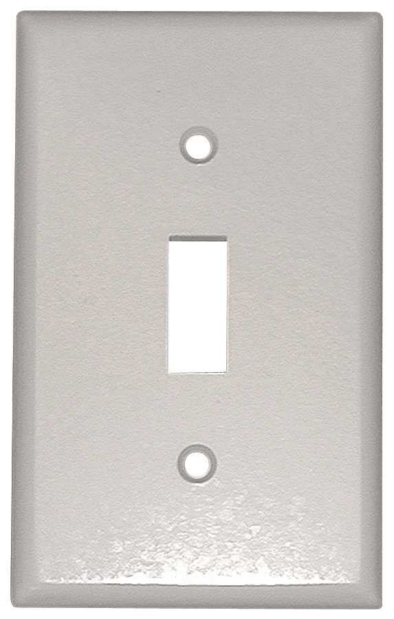 Jumbo Toggle Plate 1 Gang White