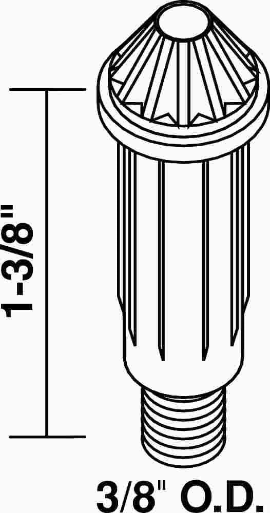 Bottom Pivot 3-8 In. Hole