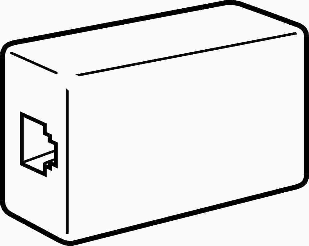 Telephone Surface Mount Jack Ivory