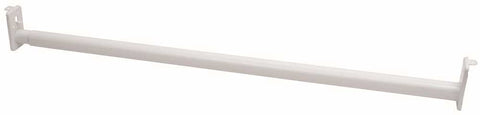 White Adjustable Closet Rod 30" To 48"