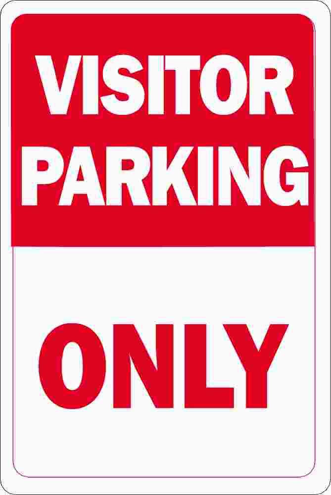 Visitor Parking Only 12" X 18" Aluminum Street Sign