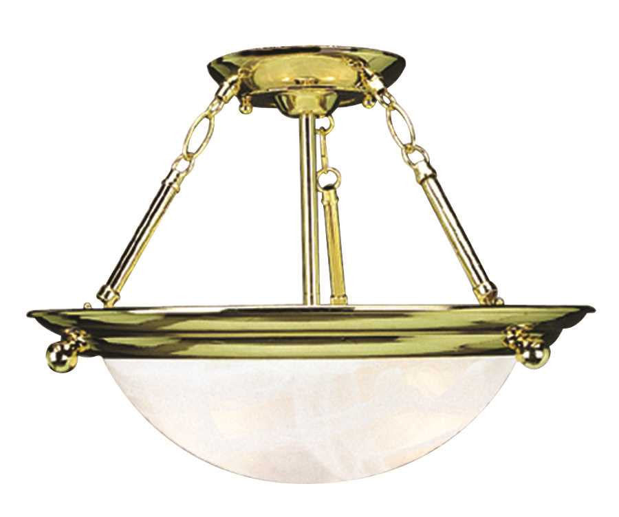 Contemporary Chandelier Ceiling Fixture, Maximum Two 100 Watt Incandescent Medium Base Bulbs, 15-1-2 In., Polished Brass