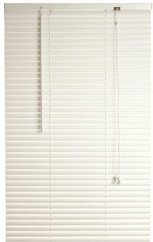 Designer's Touch&trade; 1-inch Premium Metal And Vinyl Mini Blinds, White, 59x48"