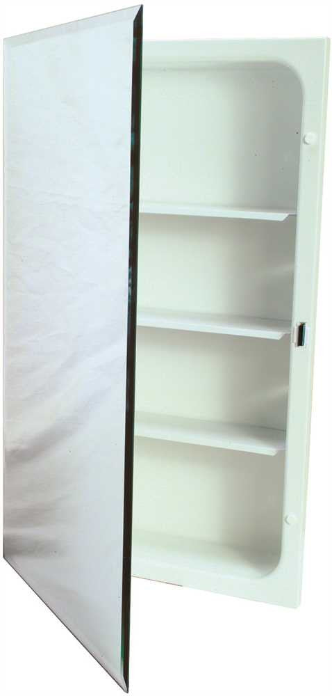 Recessed Plastic Medicine Cabinet, White, 16x20 In.