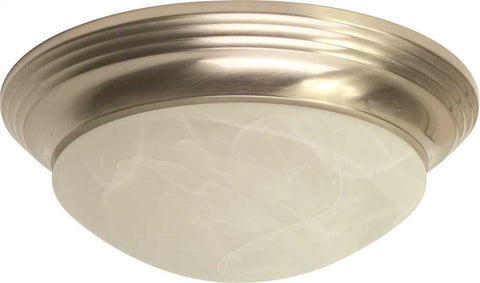 Royal Cove Decorative Flush Mount Ceiling Fixture, Brushed Nickel, 14" X 5"