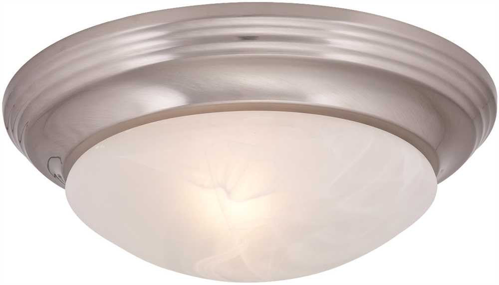 Royal Cove Decorative Flush Mount Ceiling Fixture, Brushed Nickel, 12" X 4-1-4"