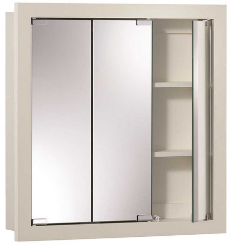 Medicine Cabinet Triview White Wood Surface 24 In. X 24 In. X 4-3-4 In.