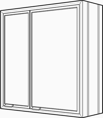 Medicine Cabinet Wall Mount 2 Door 21-1-4 In. X 4 In. X 17-3-4 In.