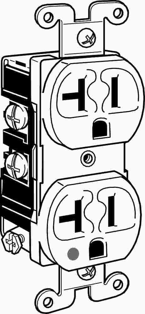 Duplex Outlet 15amp Hospital Grade Ivory