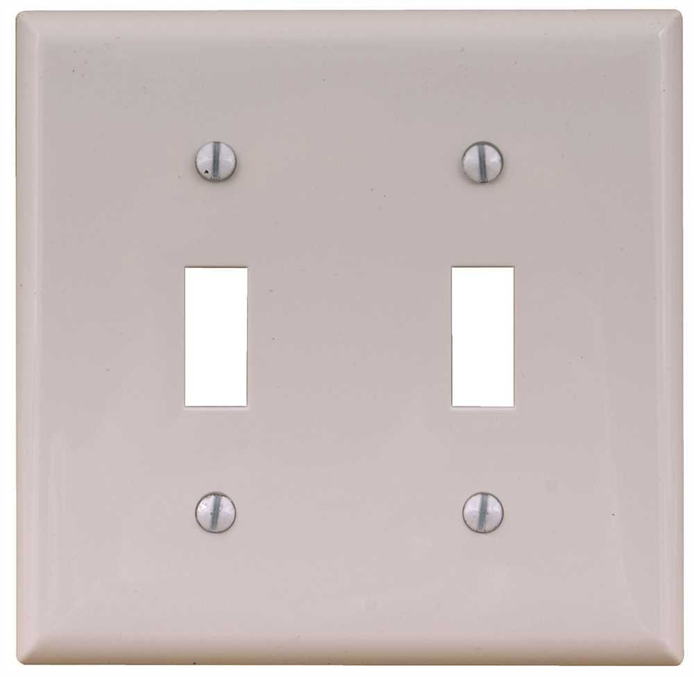 Plastic 2 Toggle Wallplate White