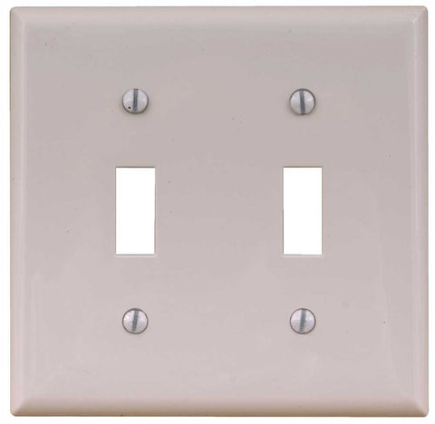 Plastic 2 Toggle Wallplate White