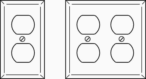 Duplex Receptacle Wallplate, Plastic, White