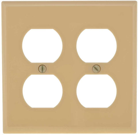 Duplex Wallplate 2 Gang Ivory