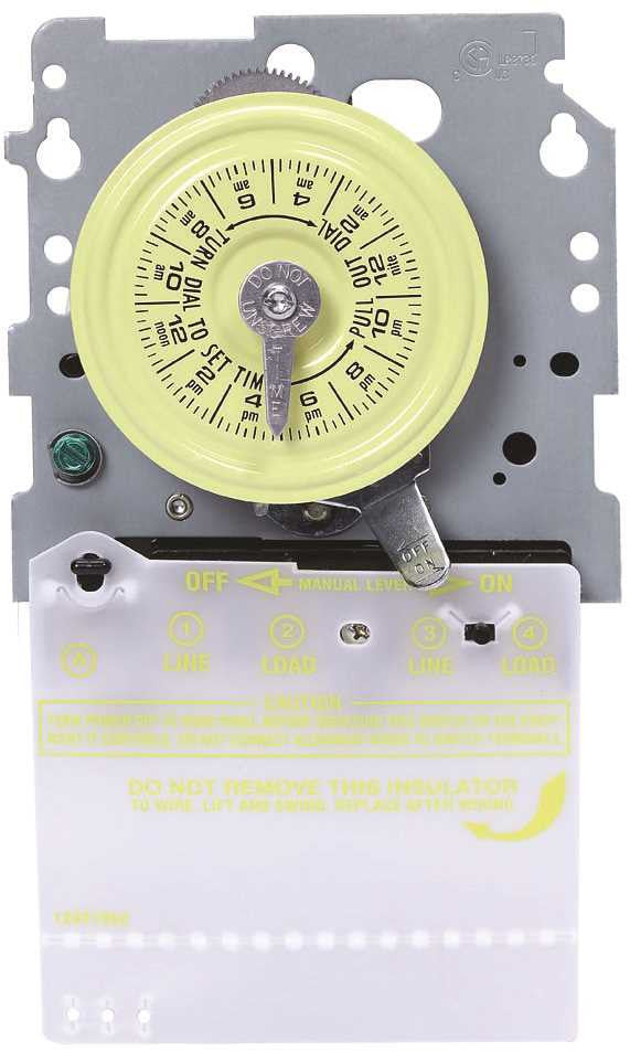 24 Hour Mechanical Time Switch Mechanism Only Spst 120 Volt