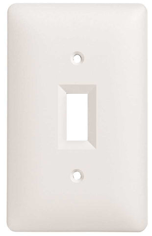 Masque Single Toggle Switch Wallplate White