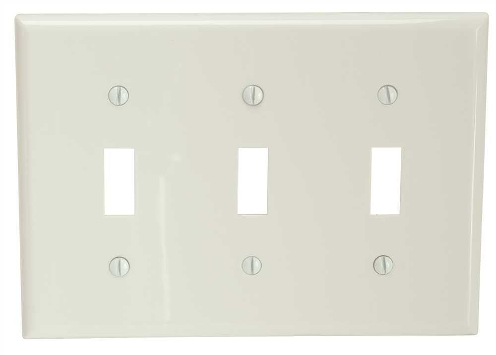 Triple Wall Switch Plate White