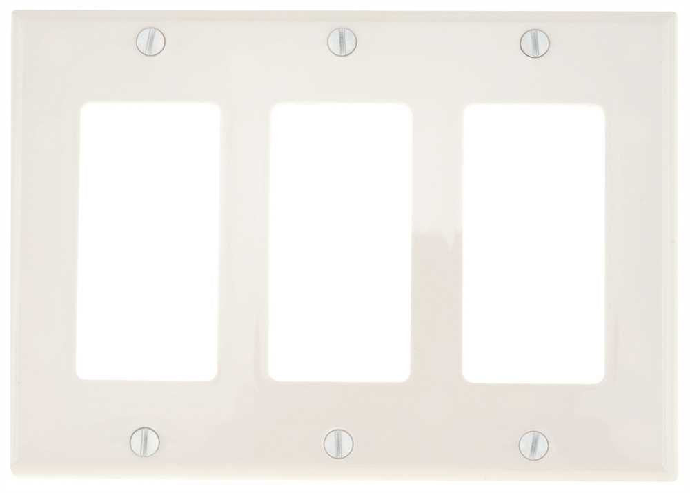 Deco 3 Gang Wall Plate White