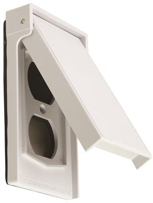 Weatherproof Cover 1-gang Vertical White