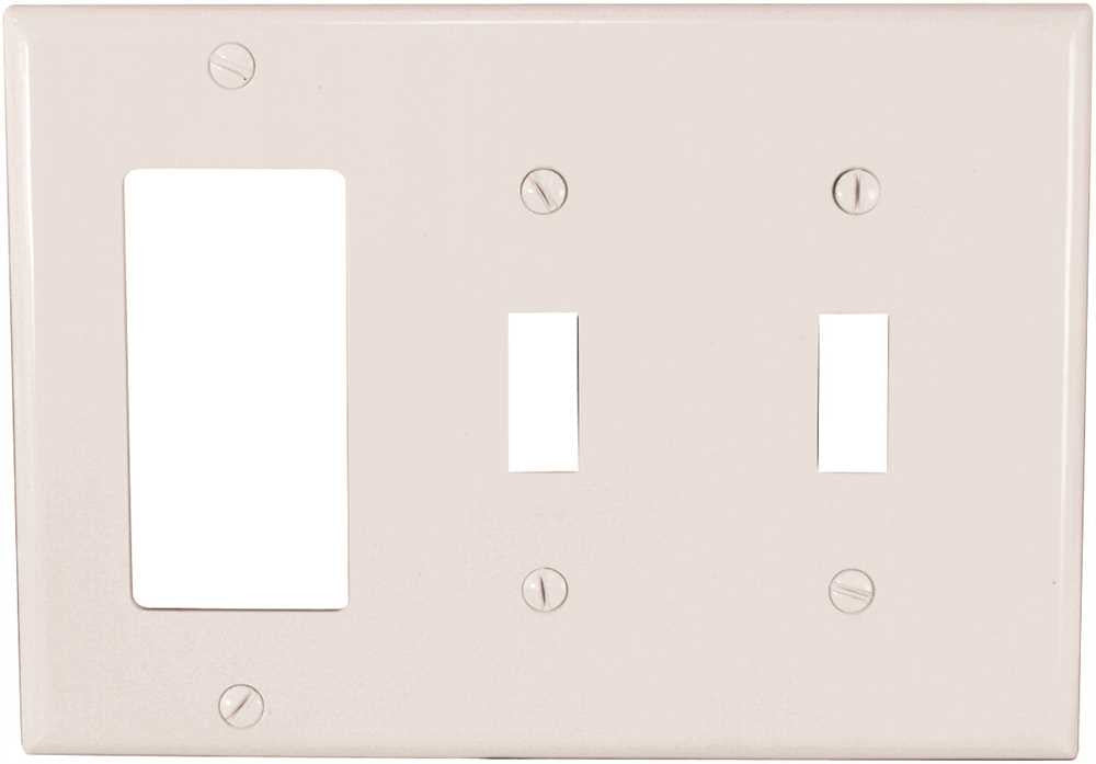 Three Gang Combination Switch And Decorator Wallplate