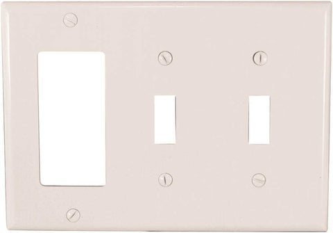 Three Gang Combination Switch And Decorator Wallplate