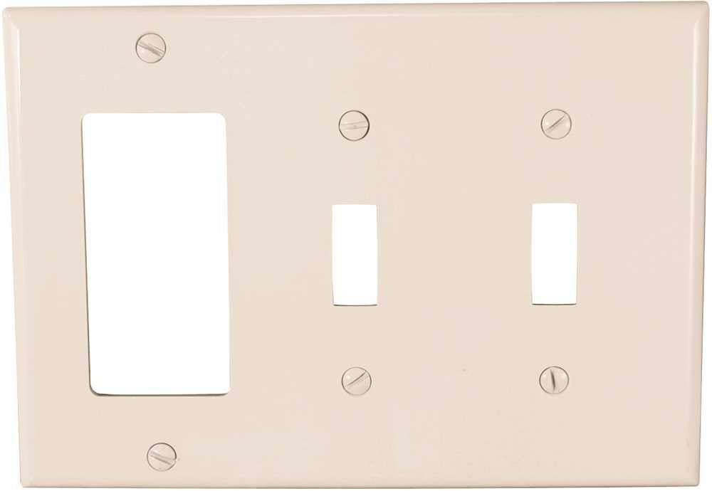 Three Gang Combination Switch And Decorator Wallplate