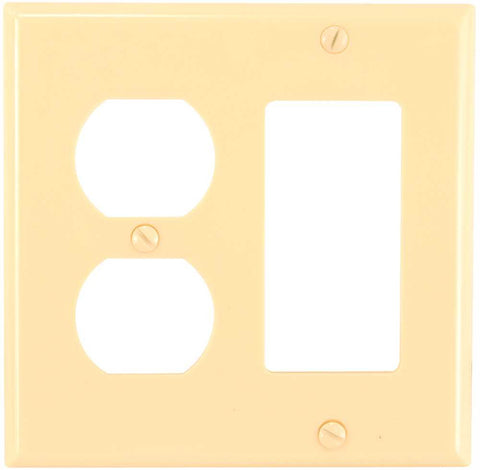 Combination Duplex Outlet And Decorator Wallplate Ivory