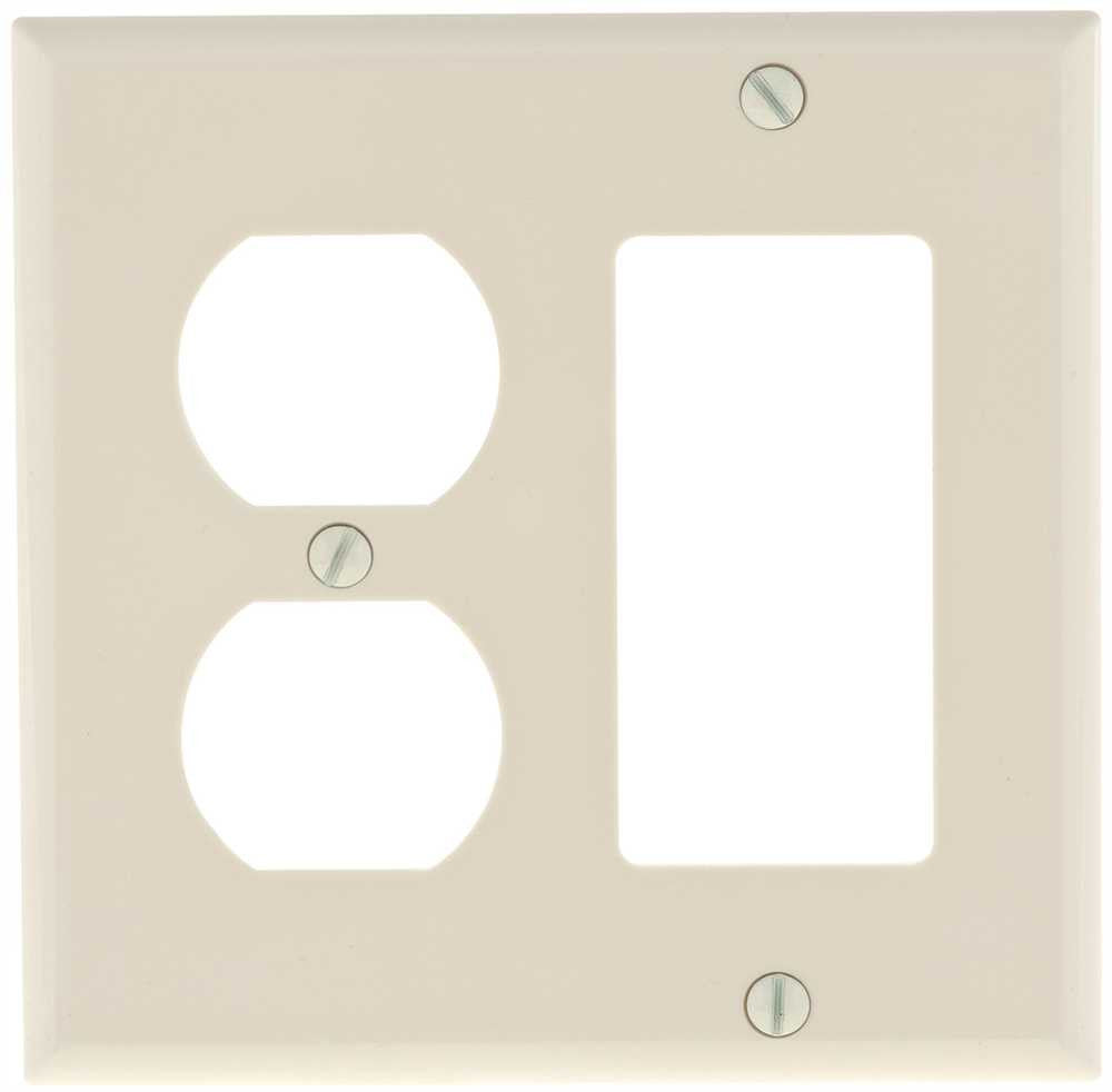 Combination Duplex Outlet And Decorator Wallplate Almond