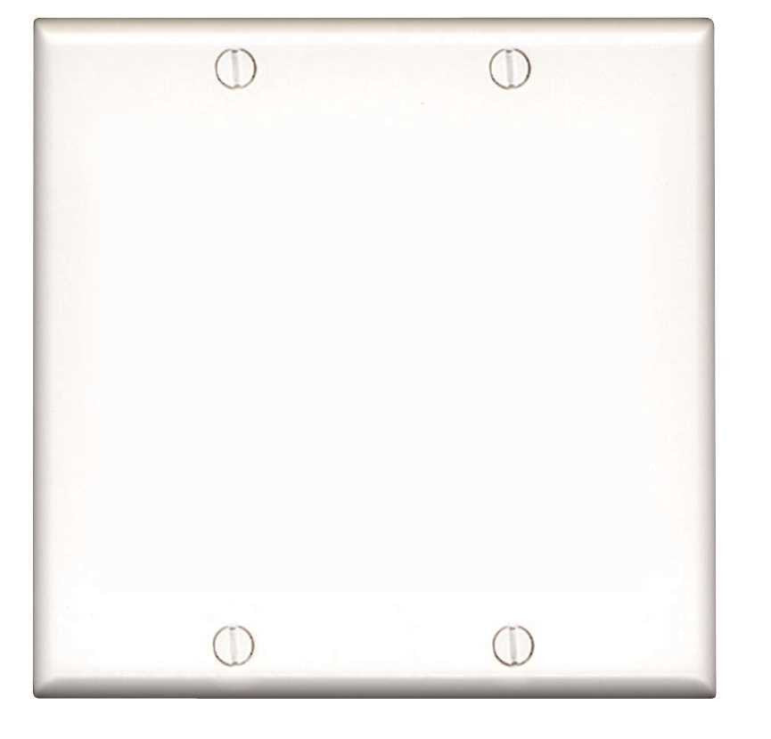 Blank Wallplate 2 Gang White