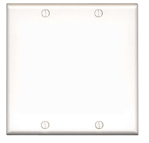 Blank Wallplate 2 Gang White