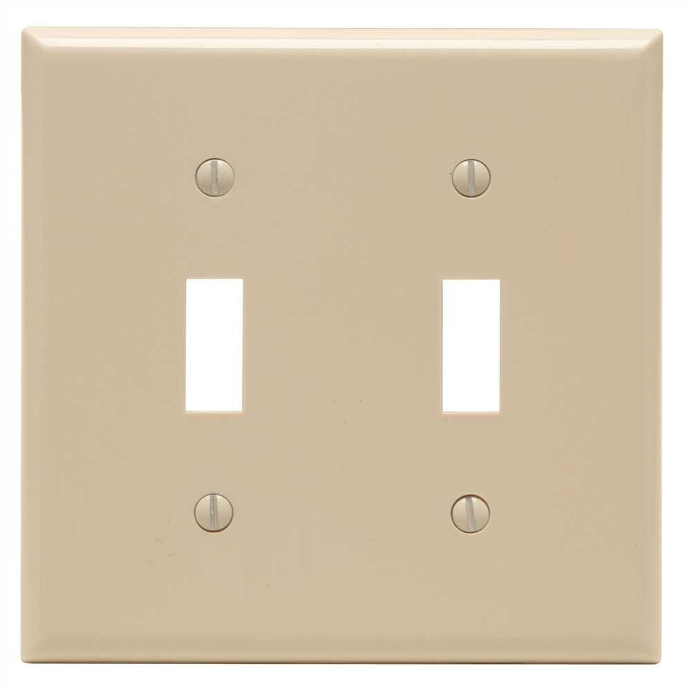 Switch Wallplate 2 Gang Almond