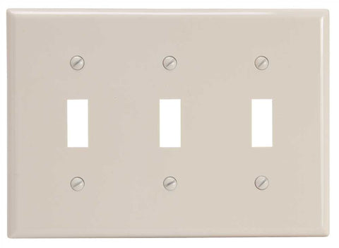 Switch 3 Gang Wallplate Almond