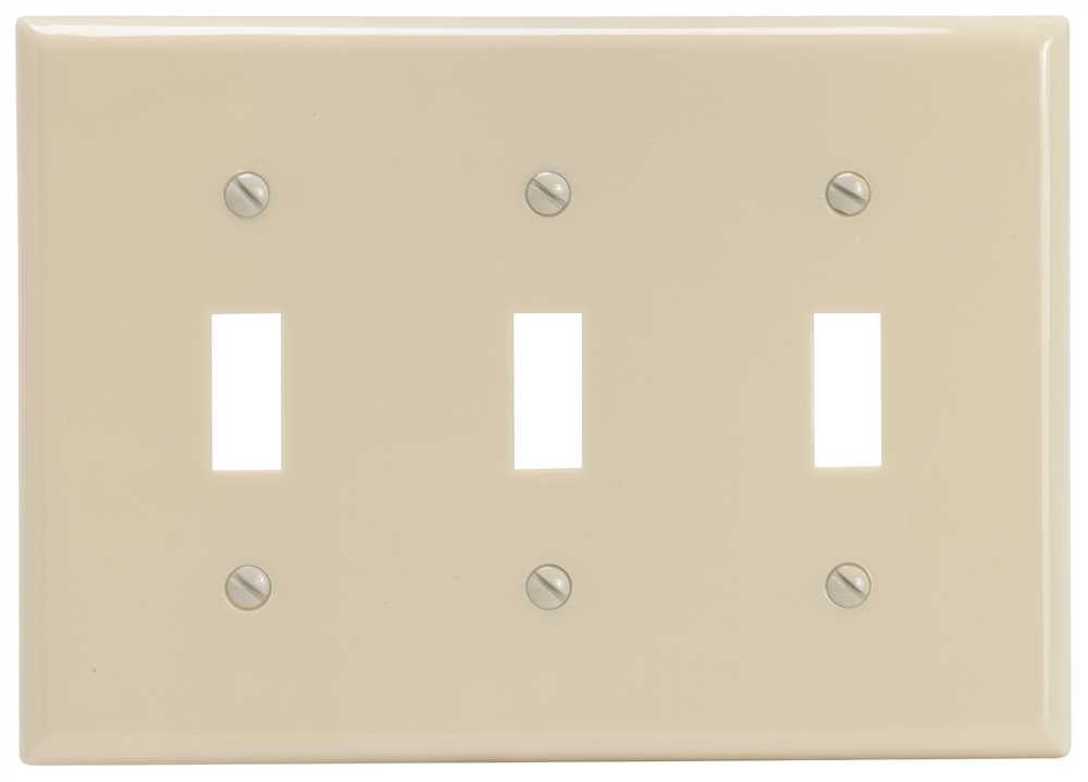 Switch 3 Gang Wallplate Ivory