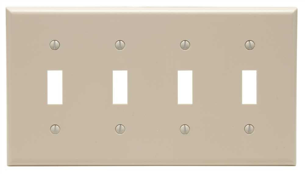 Switch 4 Gang Wallplate Almond