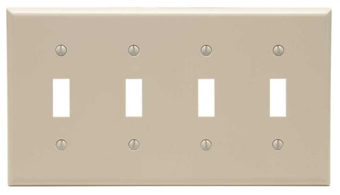 Switch 4 Gang Wallplate Almond