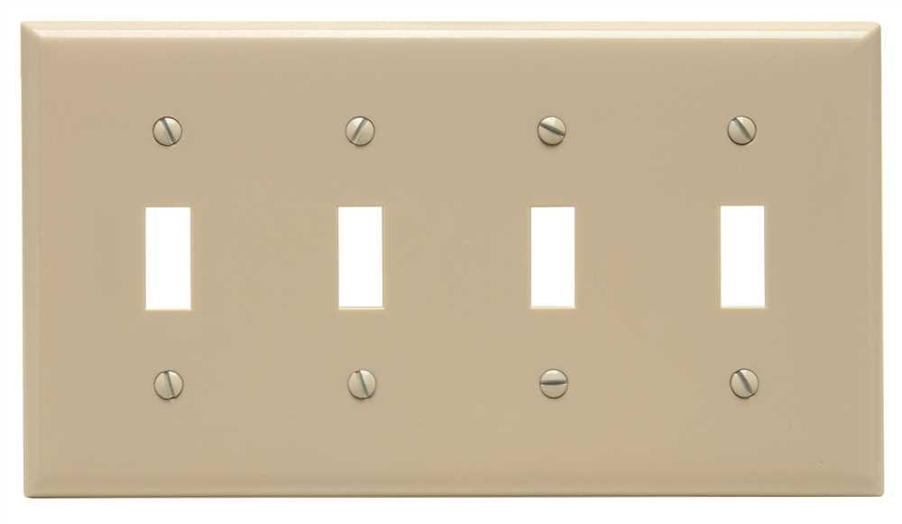 Switch 4 Gang Wallplate Ivory