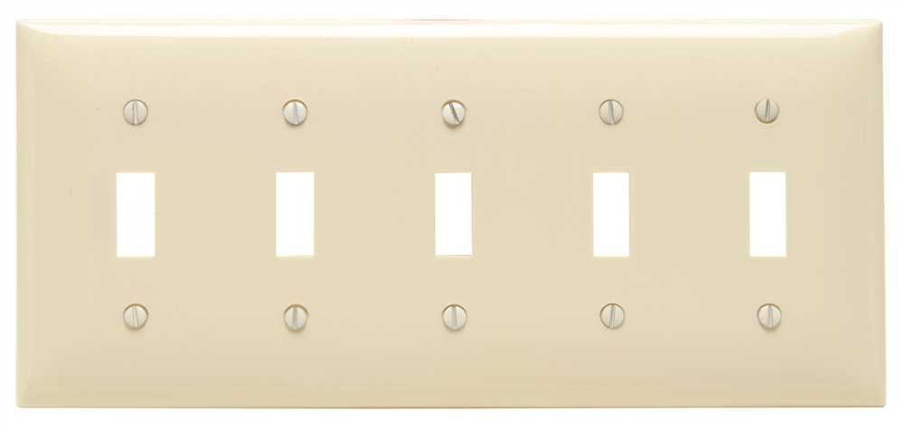 Switch 5 Gang Wallplate Almond