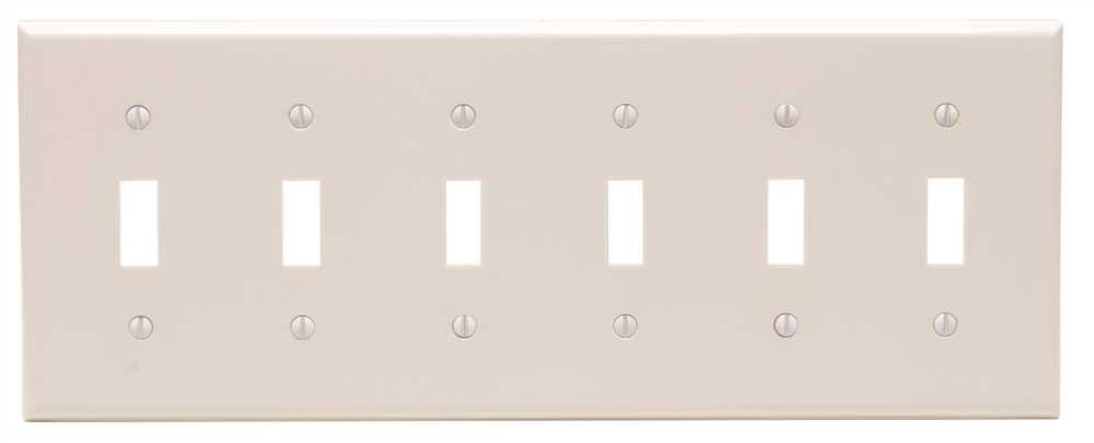 Switch 6 Gang Wallplate White