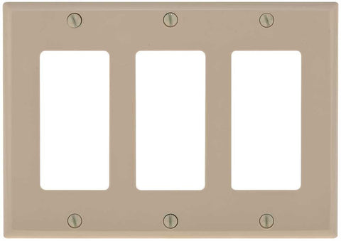 Deco 3 Gang Wall Plate Almond