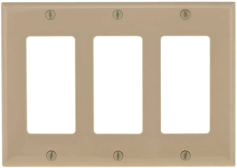 Deco 3 Gang Wall Plate Ivory