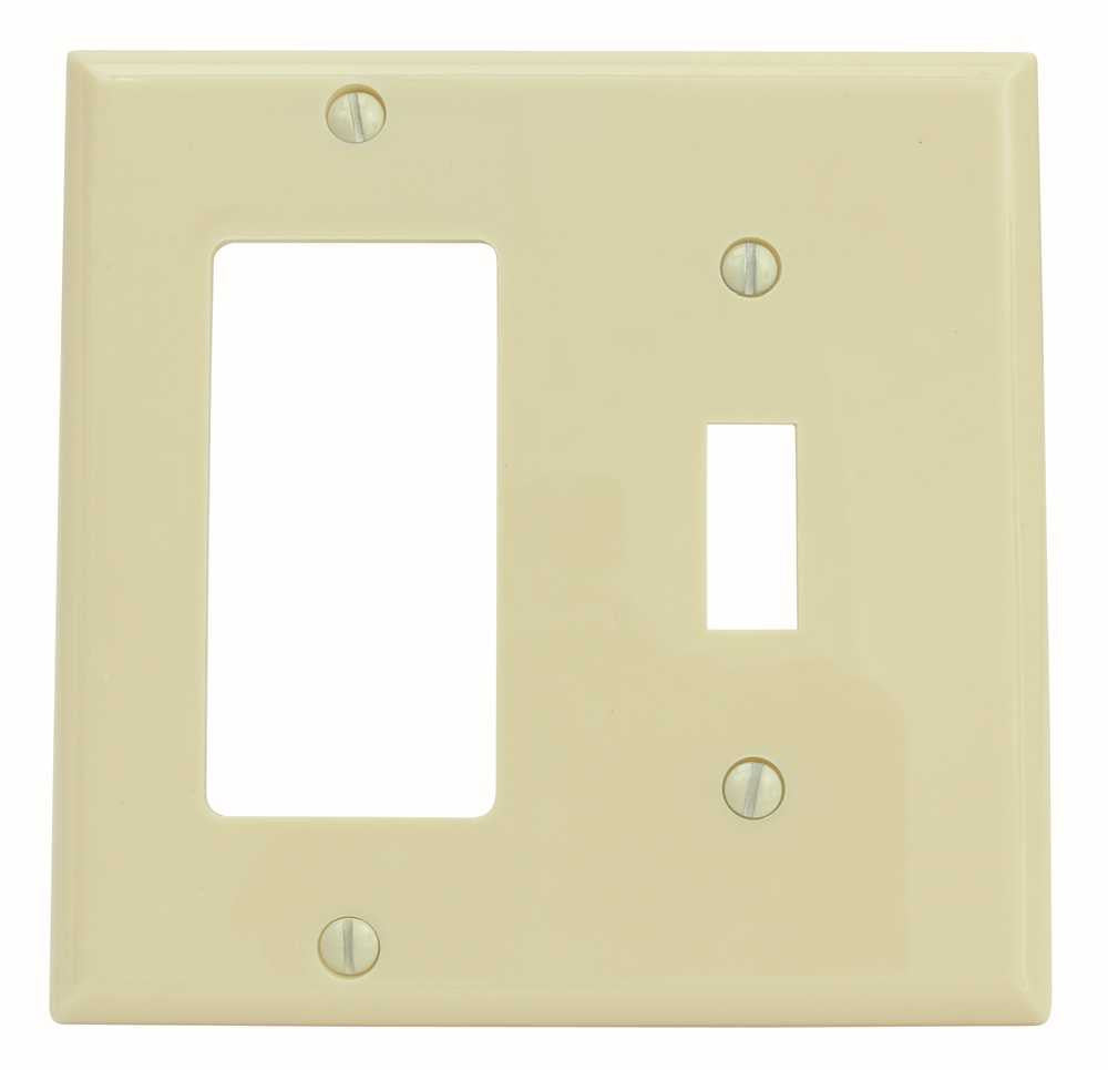 Wall Plate Combo Gfci & Toggle Ivory