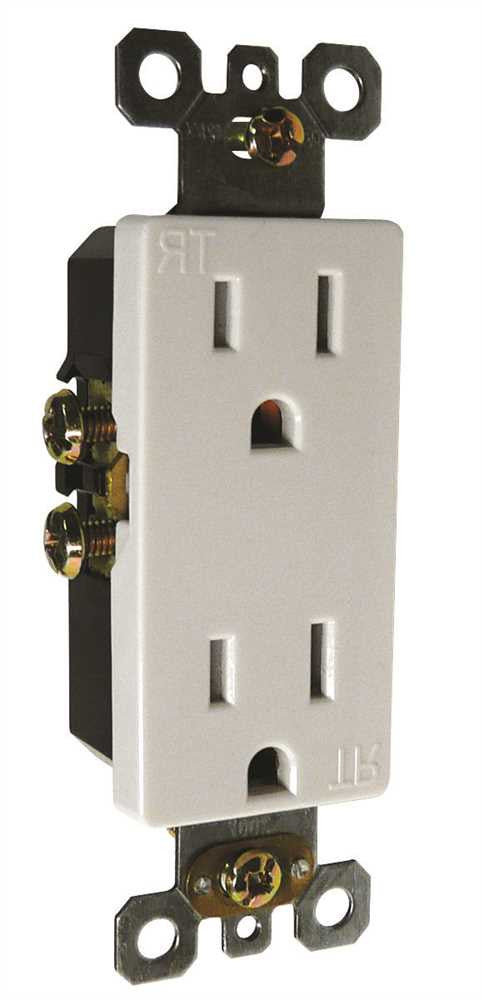 Preferred Industries&trade; Decorator Tamper Resistant Duplex Receptacle, 15 Amps, 125 Vac, White